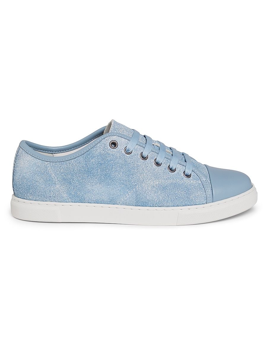 Women's Dbb1 Denim & Leather Sneakers - Denim Blue - Size 6