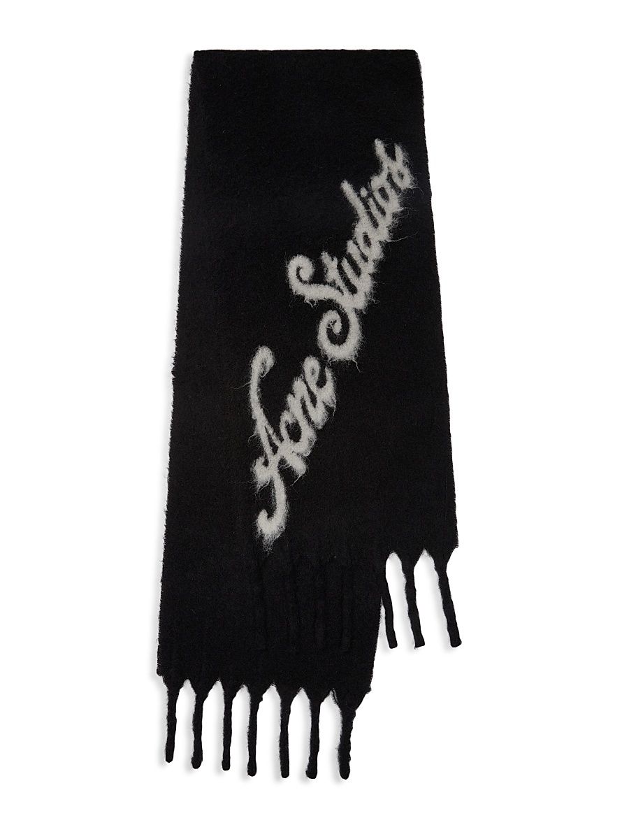 Men's Volly Jumbo Logo Scarf - Black Grey