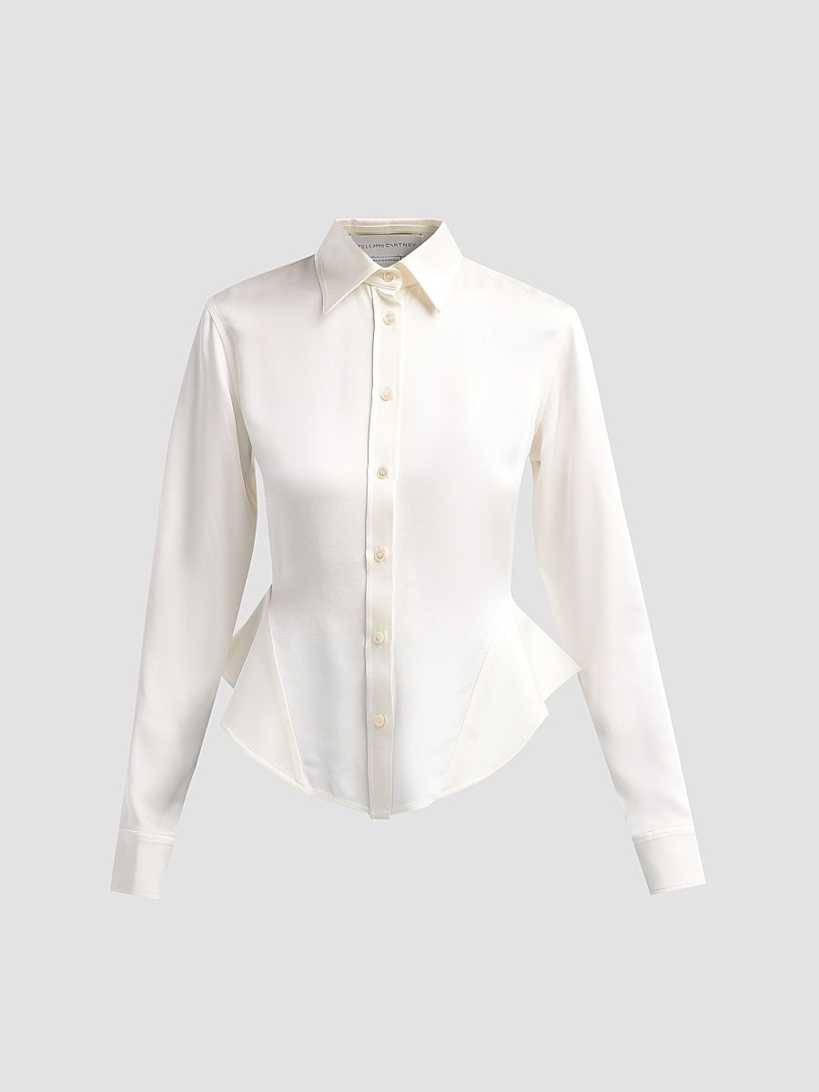 Women's Basque Button-Front Shirt - Cream - Size 0