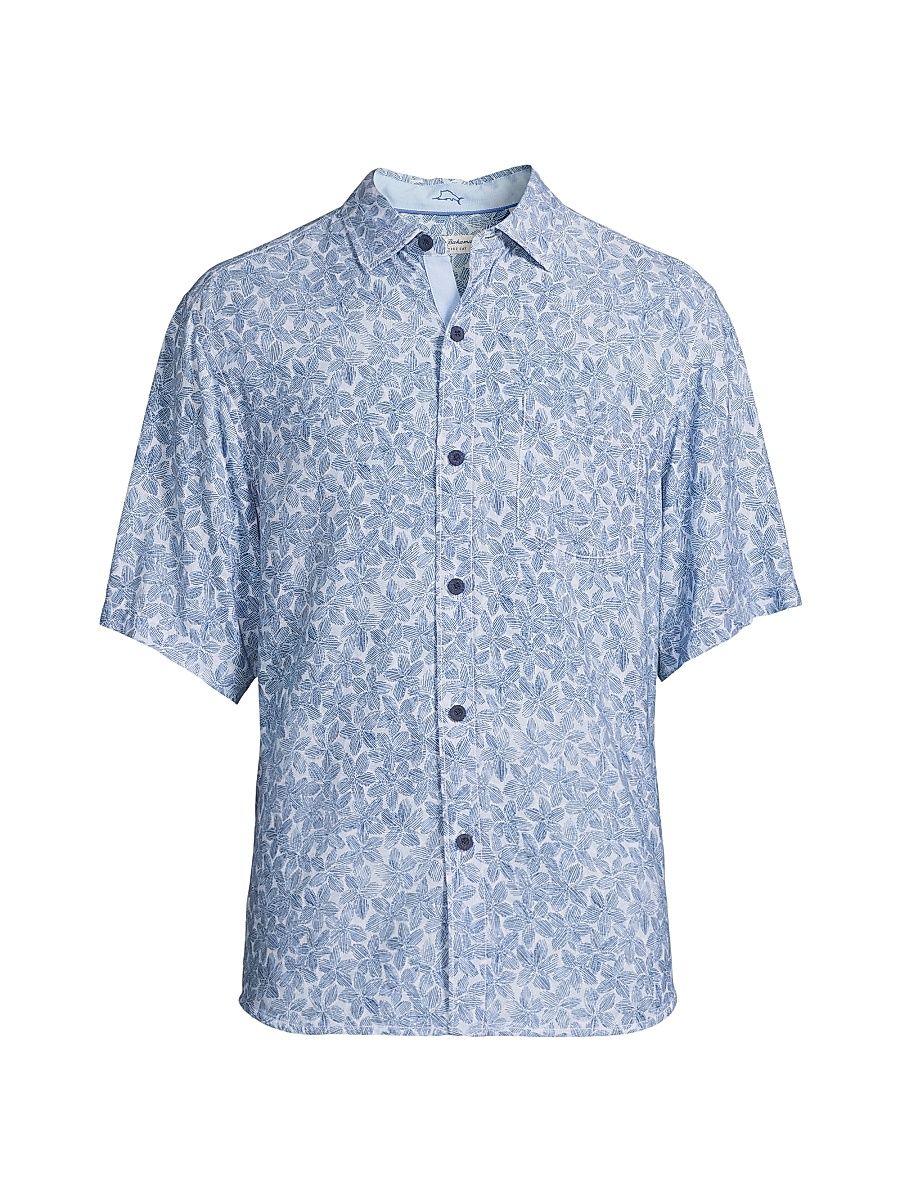Men's Veracruz Cay Sand Dollar Shirt - Cloud Nine Blue - Size Medium