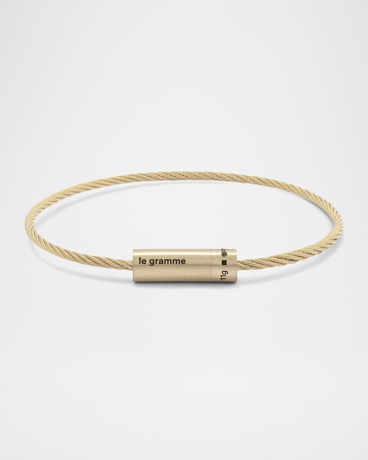 Men & apos;s Brushed 18K Yellow Gold Cable Bracelet
