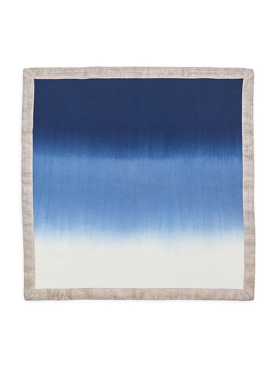 Dip-Dye Napkin - Blue White