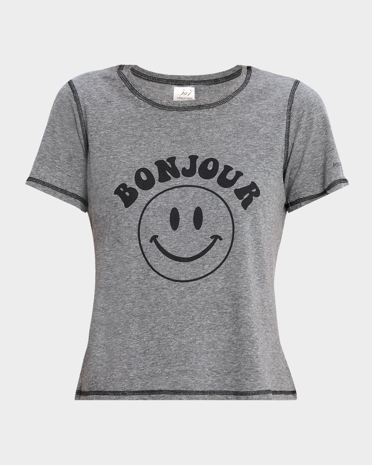 Bonjour Smiley Shrunken Tee