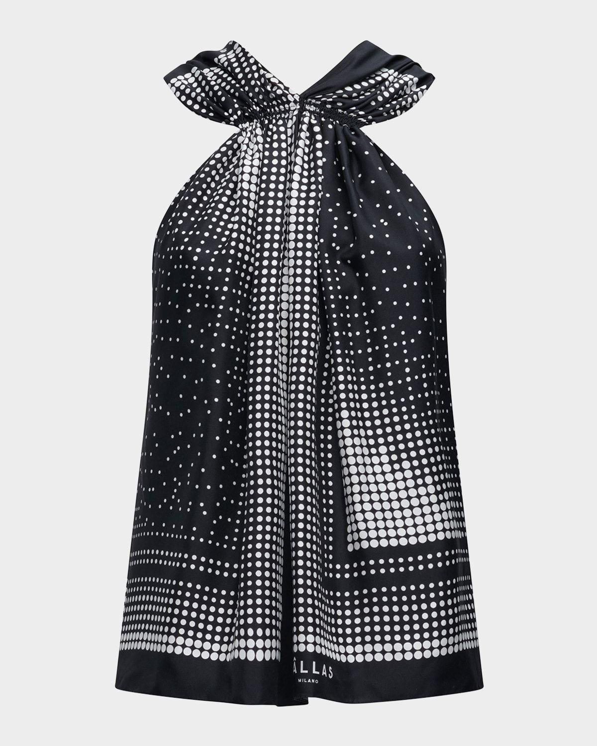 Jaranda Polka Dot Silk Halter Blouse