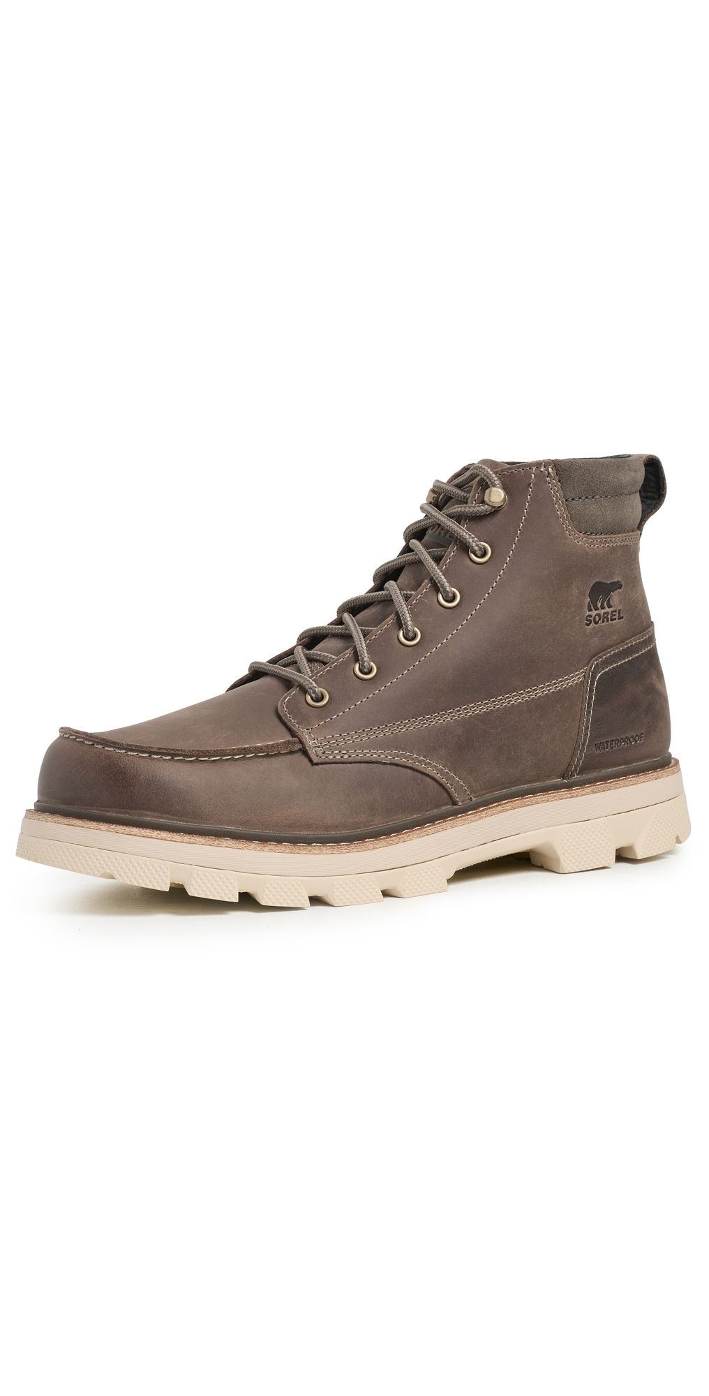 Sorel Lark-47 Moc Toe Men's Water Resistant Boots Wet Sand/Major 10.5