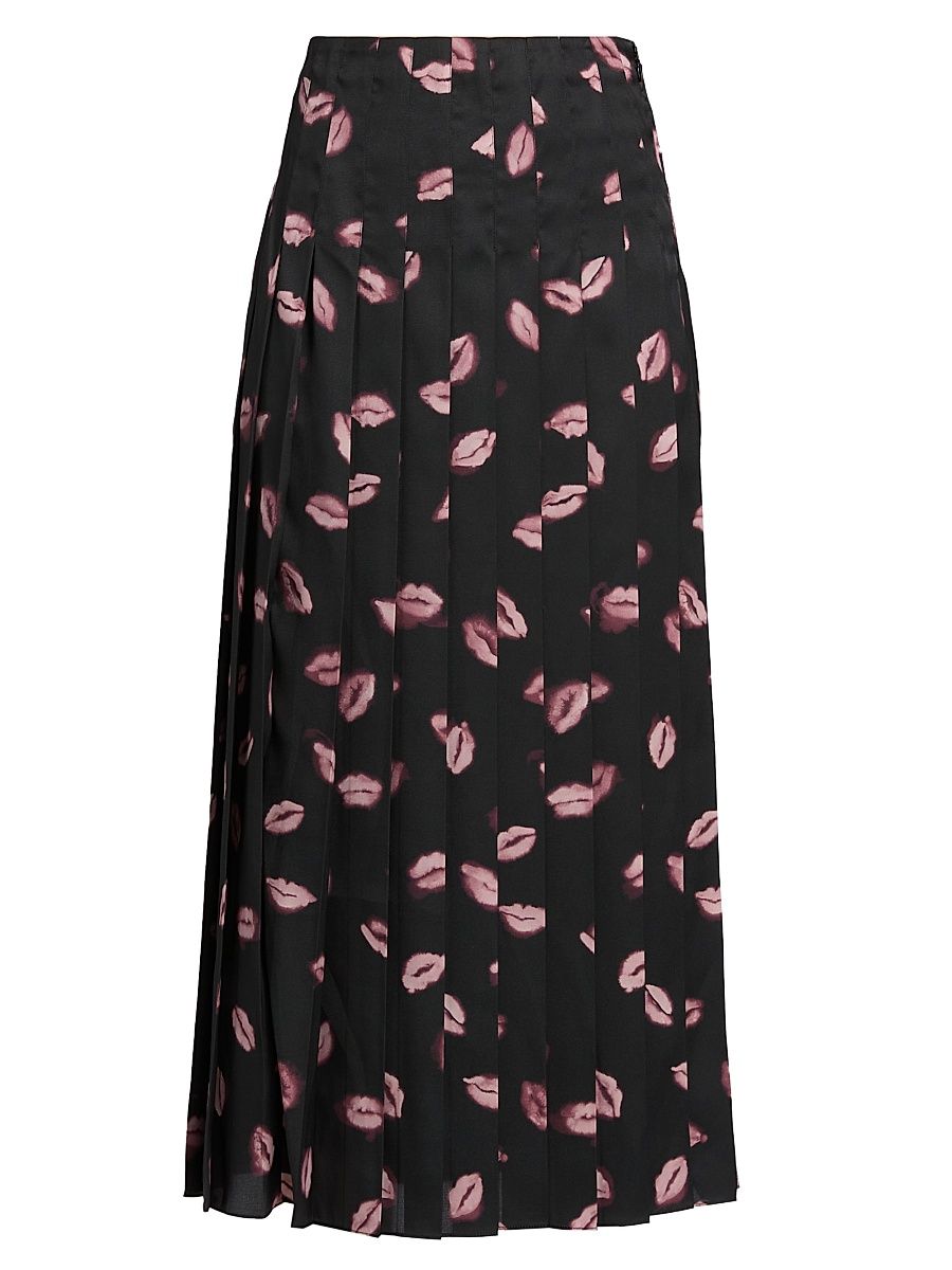 Women's Monti Kisses Midi-Skirt - Black Kisses - Size 10