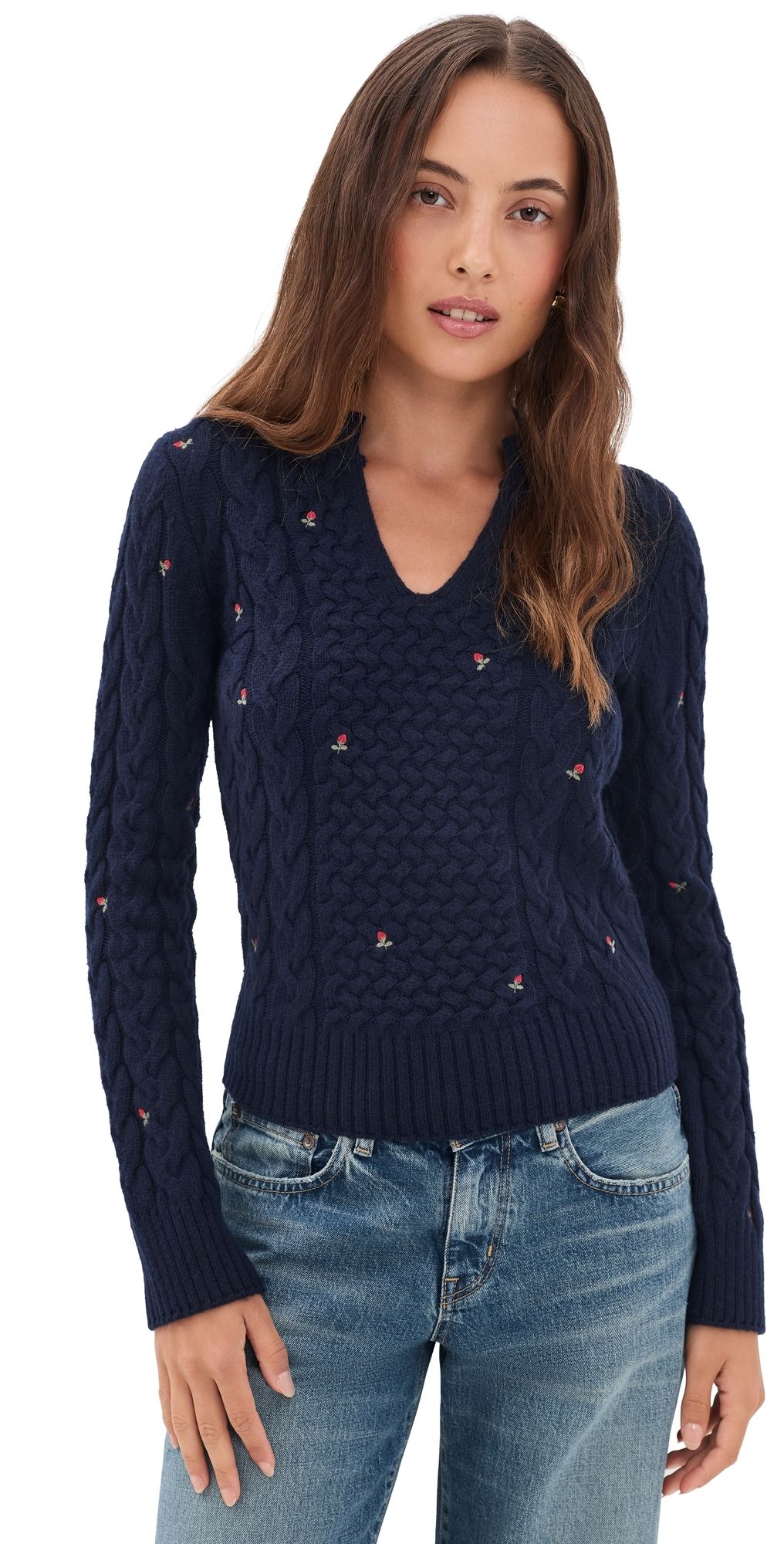 Pistola Shana Cable Embroidered Sweater Soft Night XS