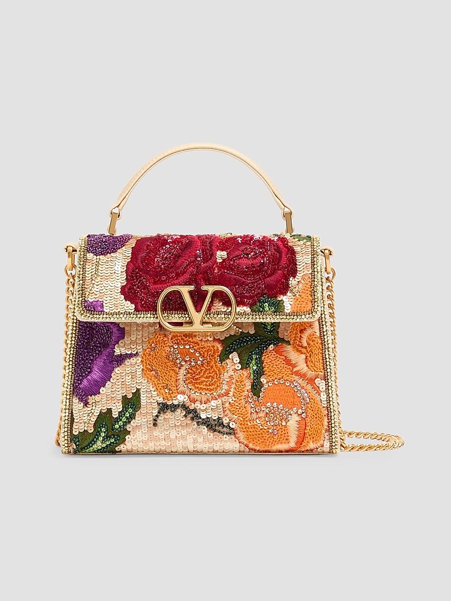 Valentino Women's VSling Mini Embroidered Top Handle Bag - Multicolor
