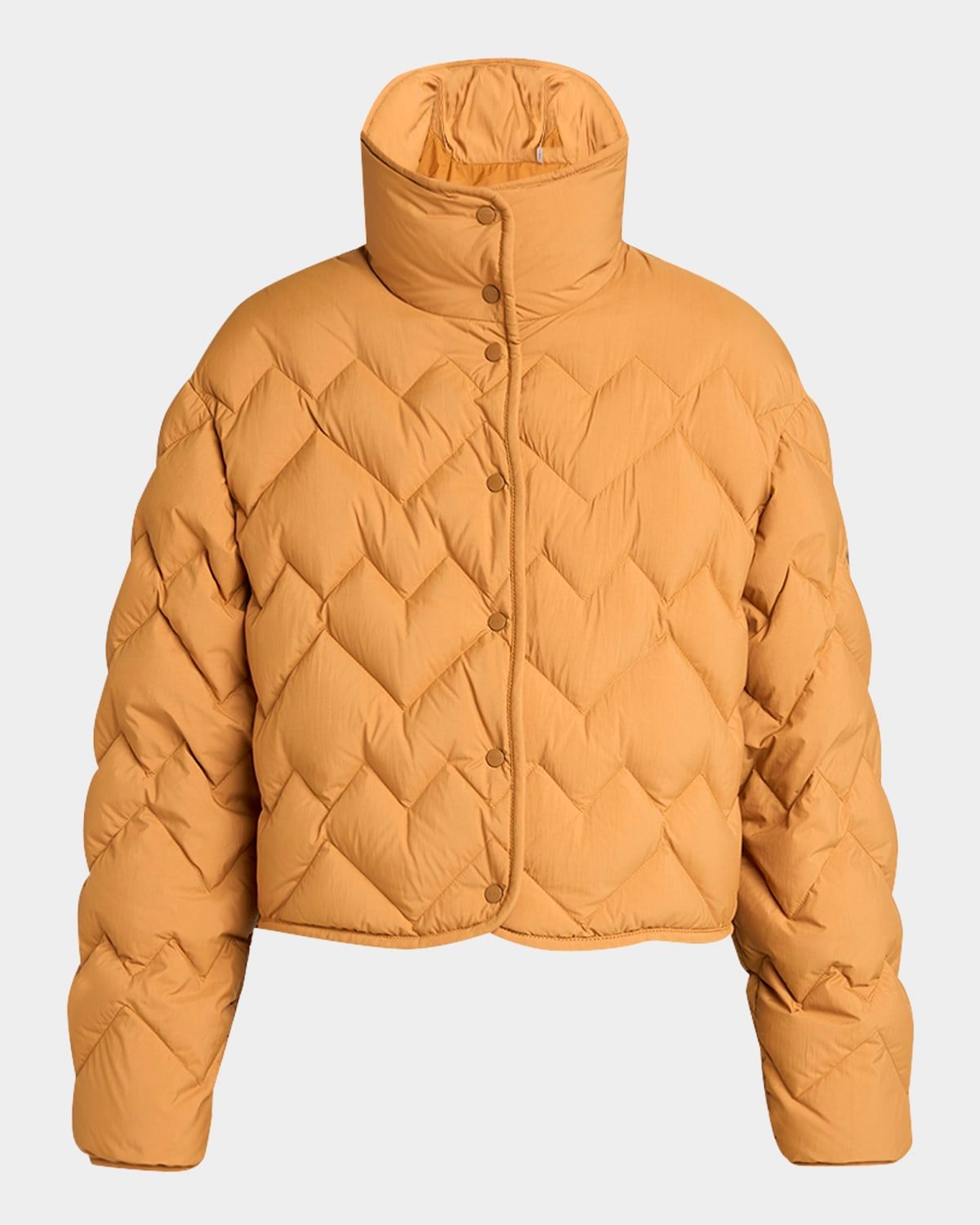 Senevee Chevron-Quilted Short Down Jacket