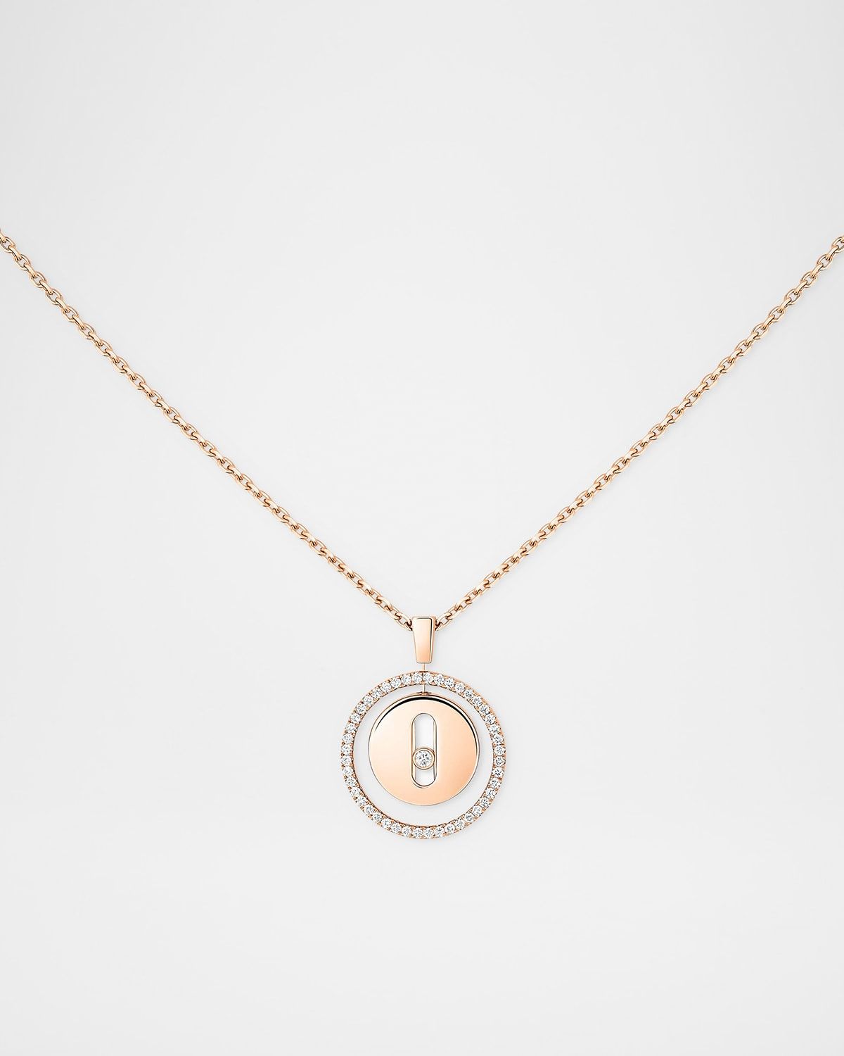 LUCKY MOVE 18K ROSE GOLD DIAMOND NECKLACE