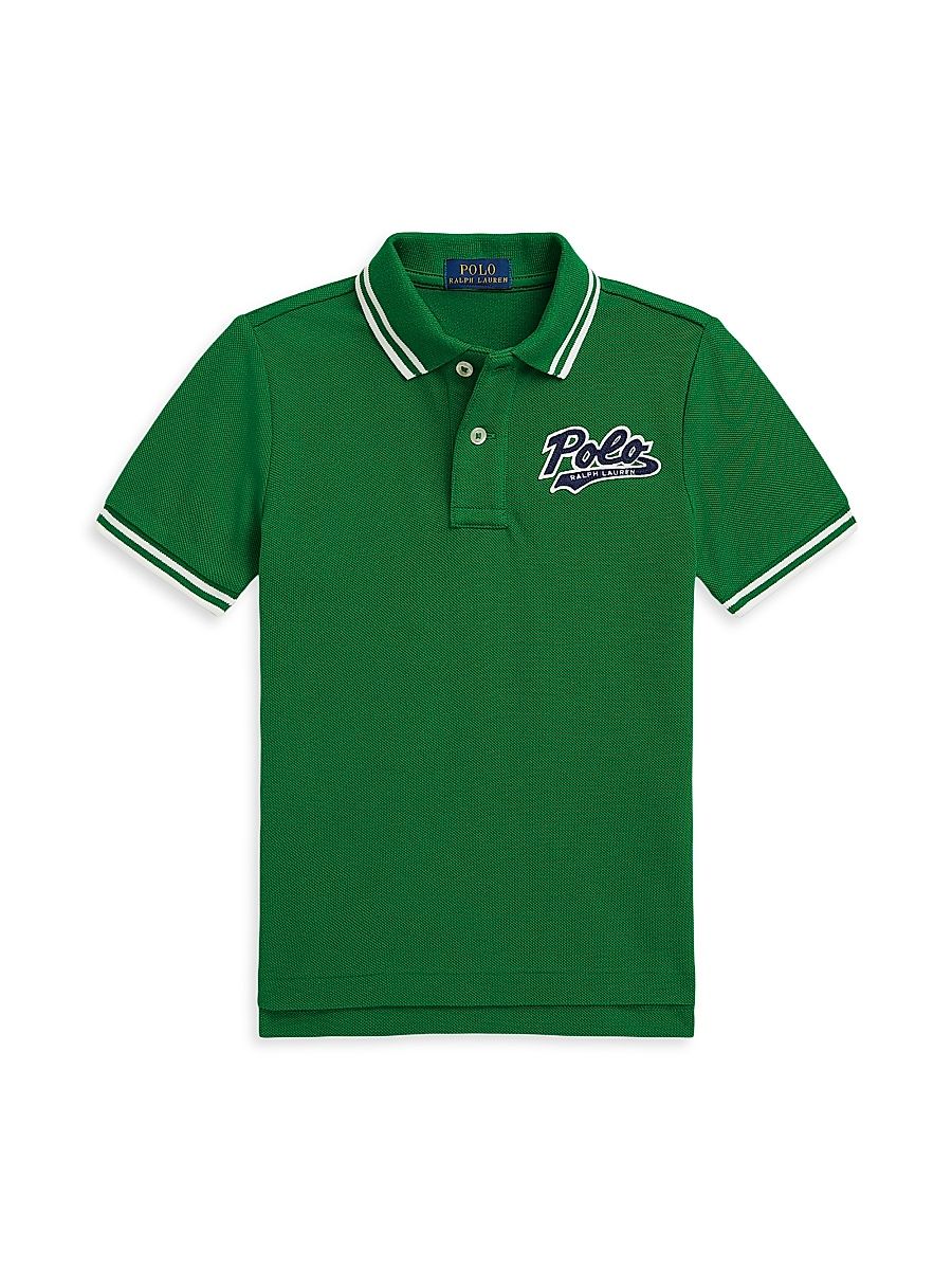Little Boy's & Boy's Logo Cotton Polo Shirt - Athletic Green - Size 2