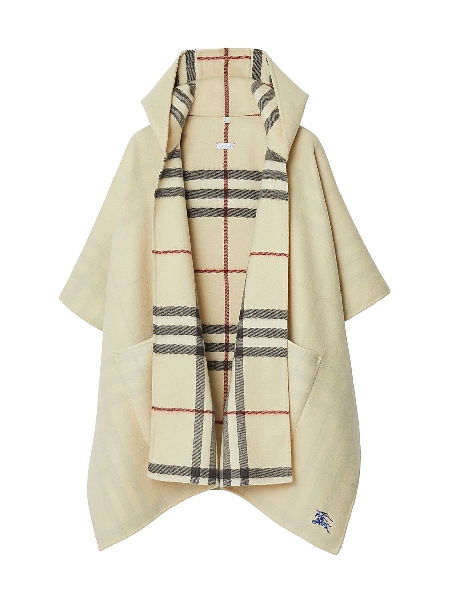 Women's EKD Cashmere Hooded Cape - Stone