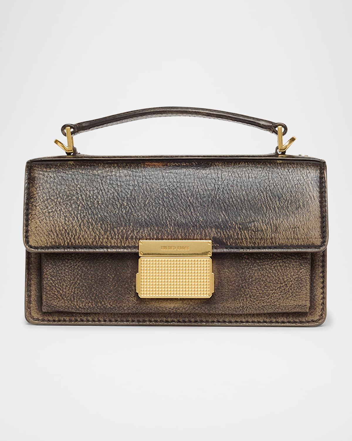 Venezia Small Treated Leather Crossbody Bag