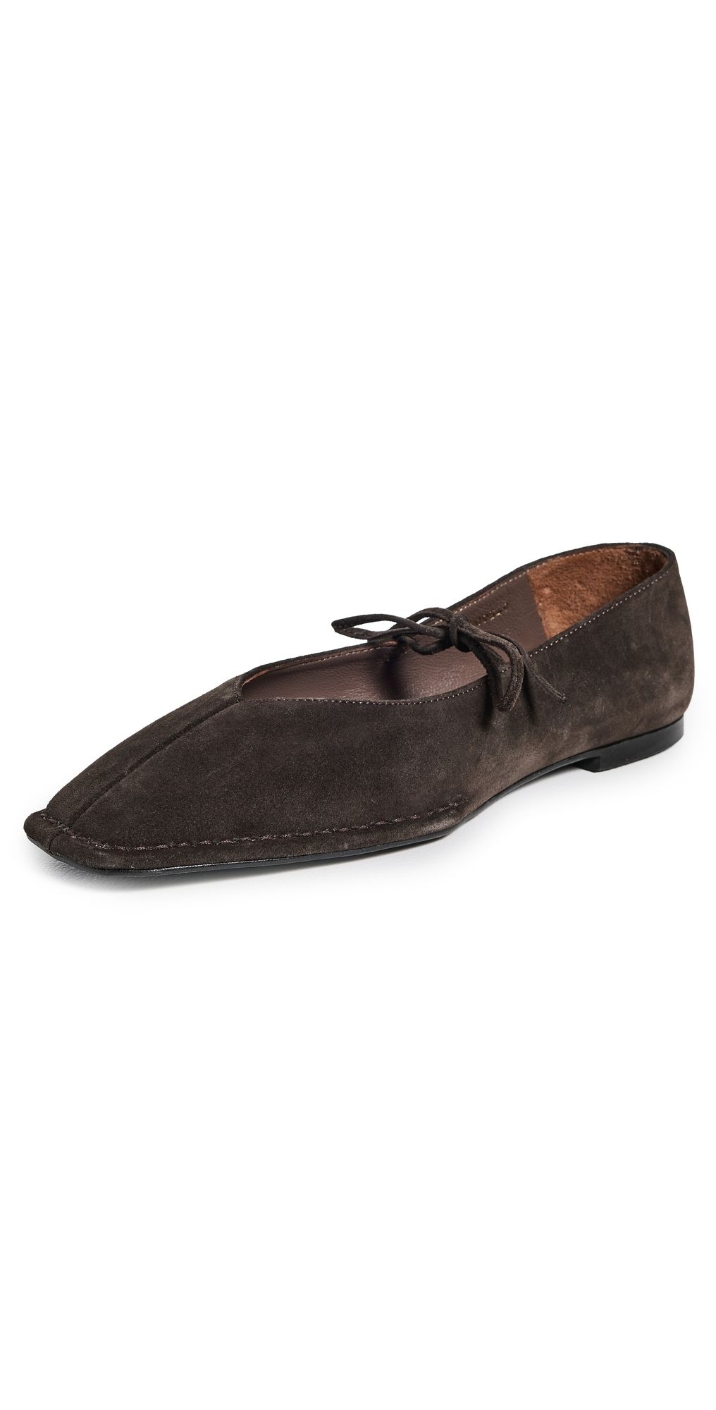 ALOHAS Sway Suede Ballet Flats Coffee Brown 40