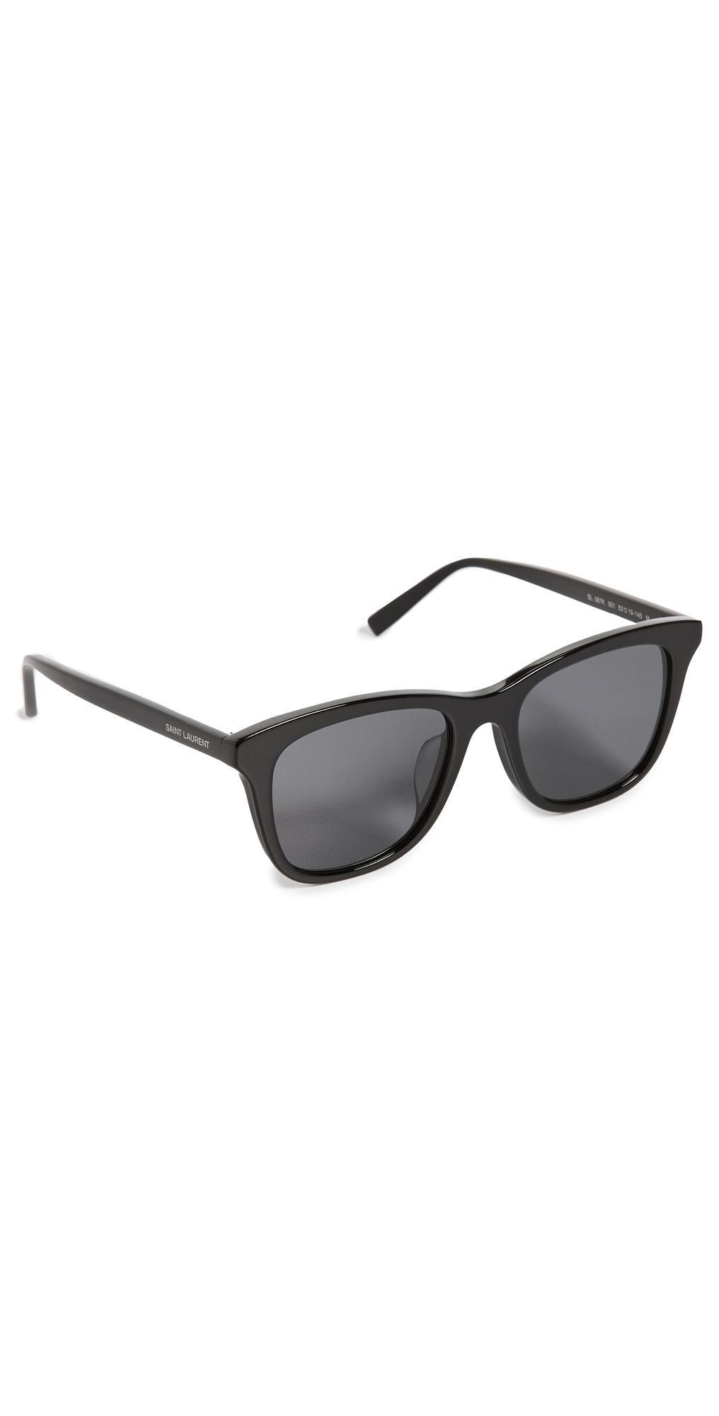Saint Laurent 587 New Classic Square Sunglasses Black-Black-Black One Size