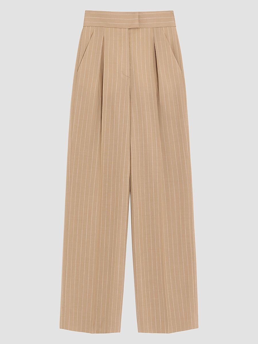 Women's Faded Pinstripe Pants - Beige - Size 2