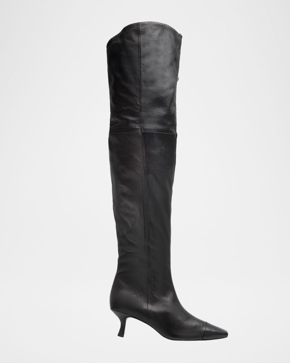 Silas Cap-Toe Leather Over-The-Knee Boots