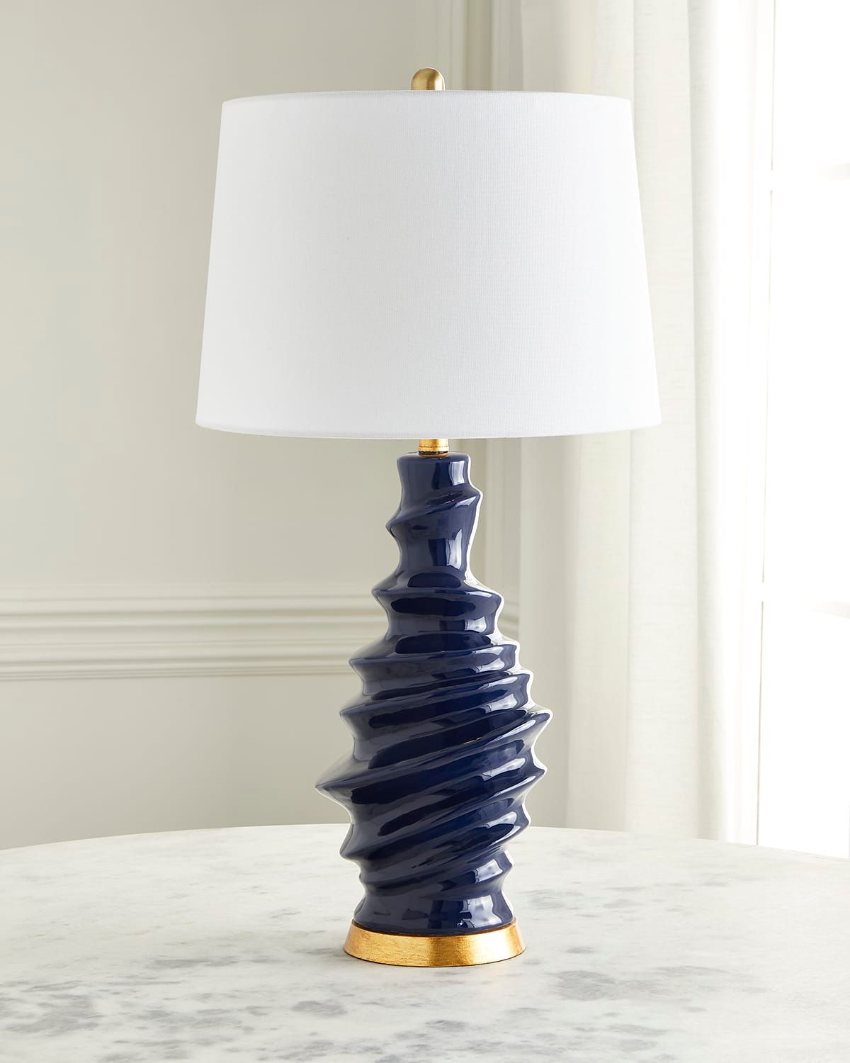 Connelly Navy Blue Ceramic Table Lamp
