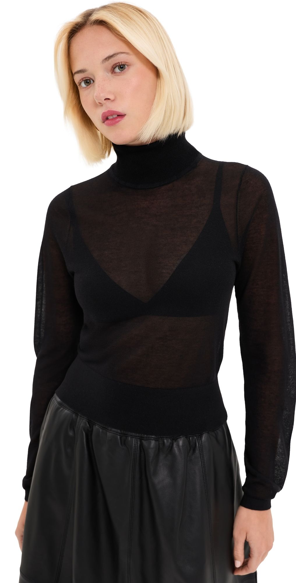 LE BOP Palmer Turtleneck Pullover Black L