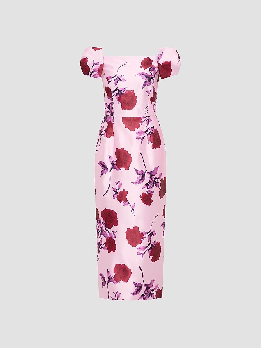 Women's Melora Floral Midi Dress - Lilac Vintage Rose - Size 0