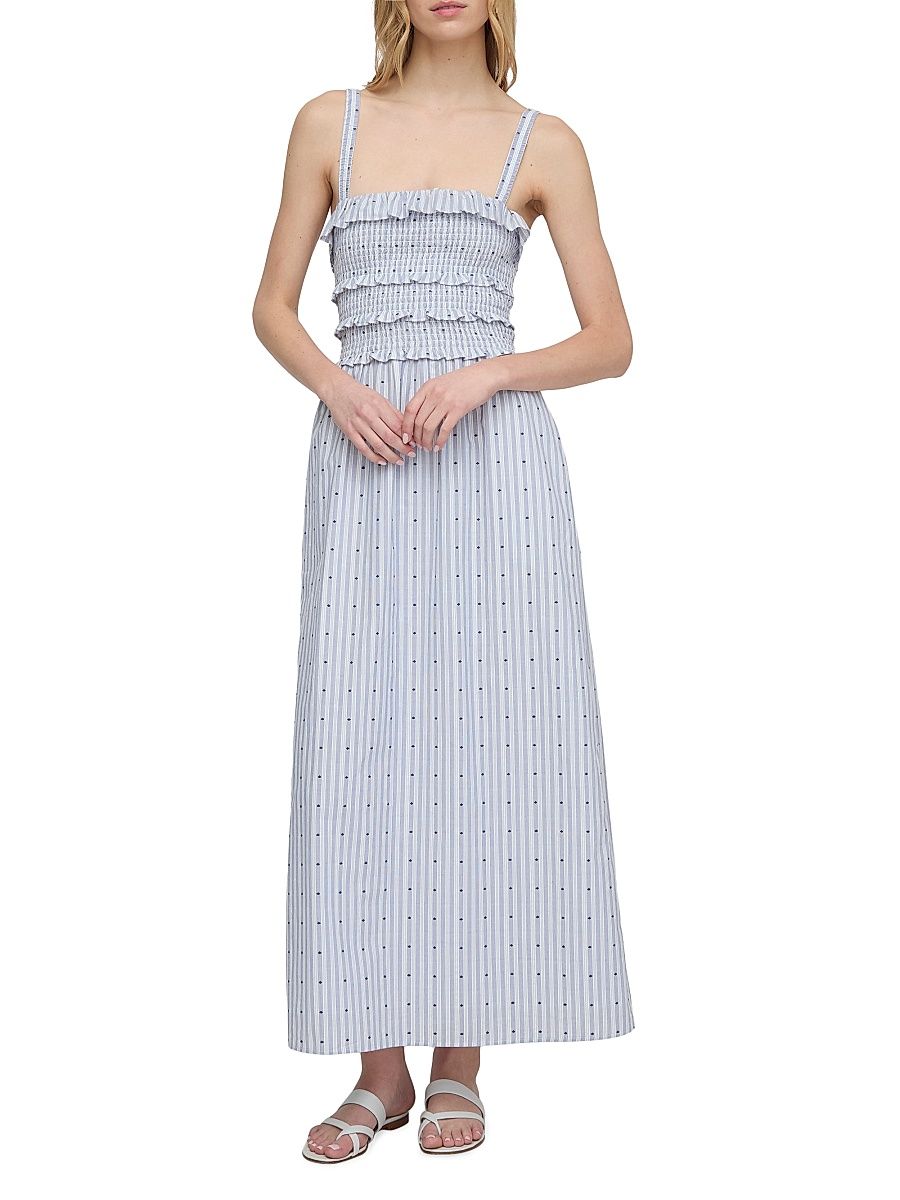 Women's The Analiese Nap Dress - Blue Swiss Dot - Size XL