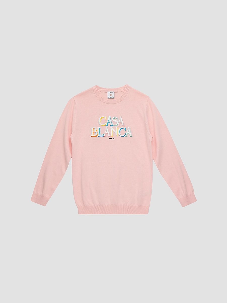 Little Girl's & Girl's Stacked Logo Sweatshirt - Stacked Logo - Size 13