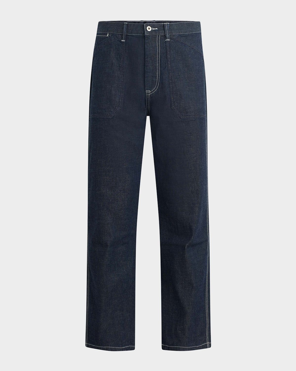 Men & apos;s Chambray Straight-Leg Utility Pants