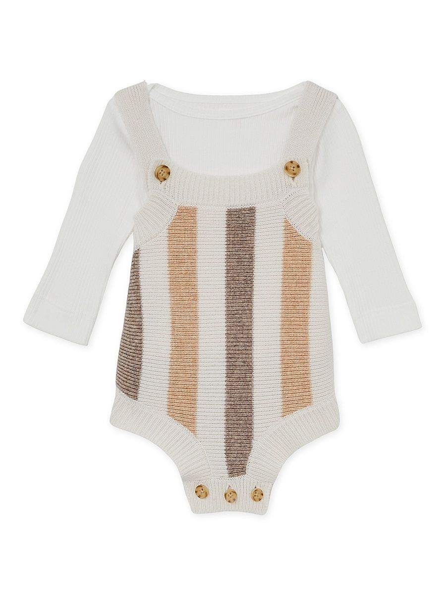Baby's Cyra Wool-Cashmere Striped Romper Set - Size 9 Months