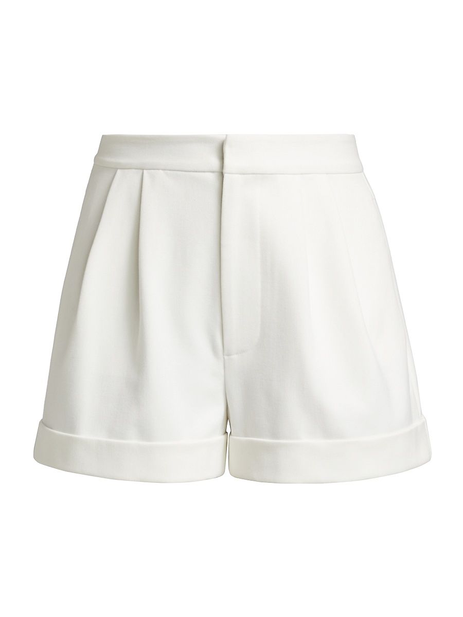 Women's Conry Pleated Cuff Shorts - Off White - Size 6