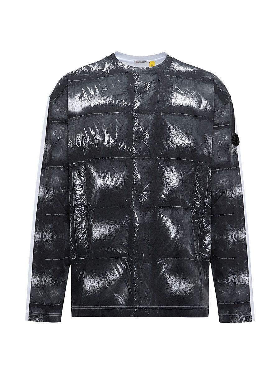 Men's Moncler x A$AP Rocky Long-Sleeved Crew Neck T-Shirt in Cotton - Black - Size XXL