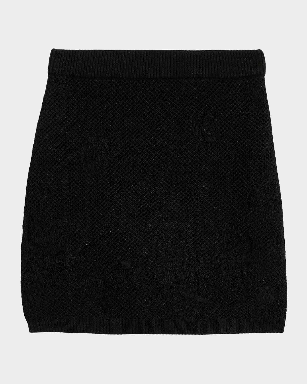 Floral Crochet Mini Skirt