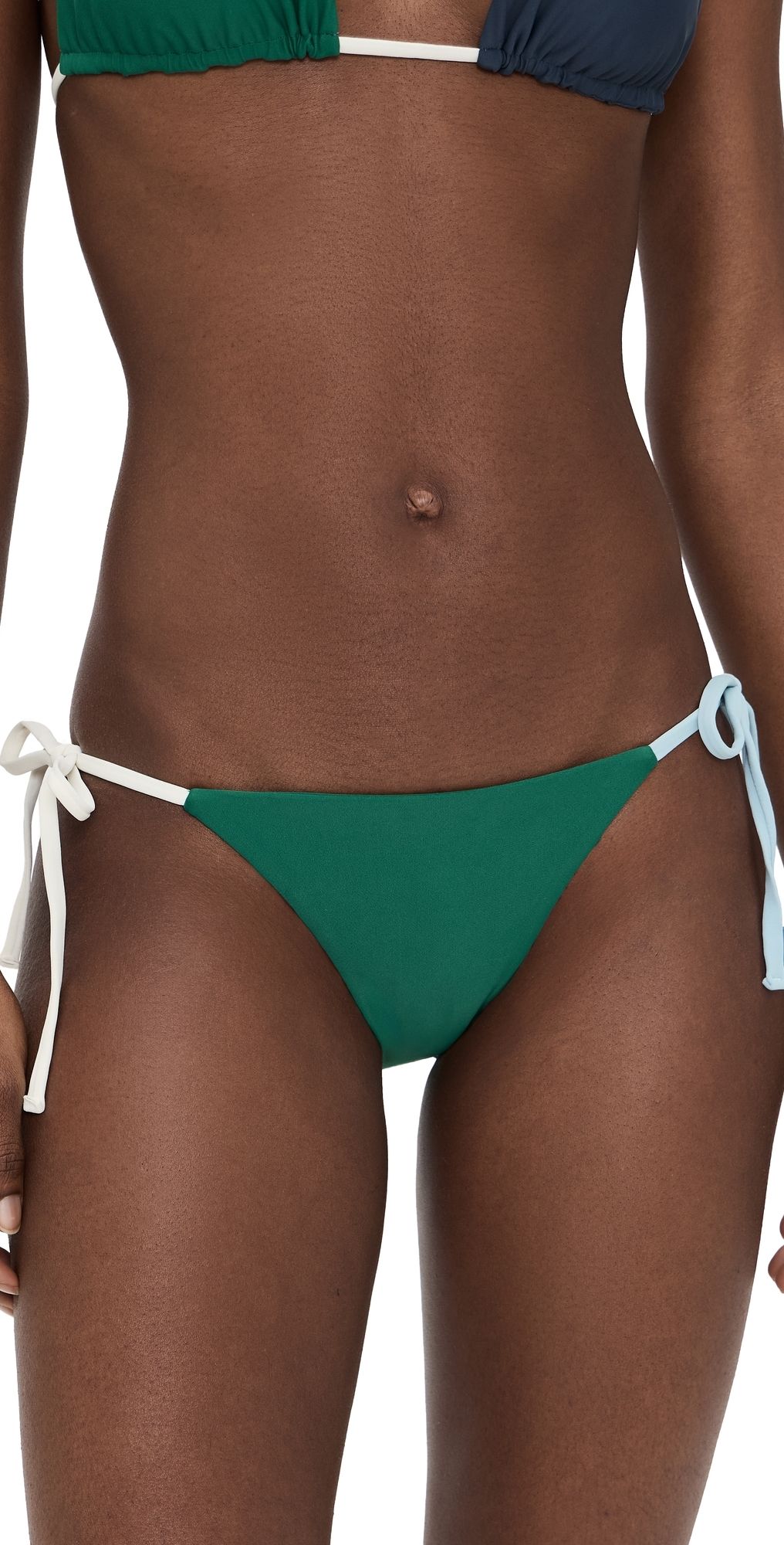 MIKOH Veda Bikini Bottoms Mixed Malachite M
