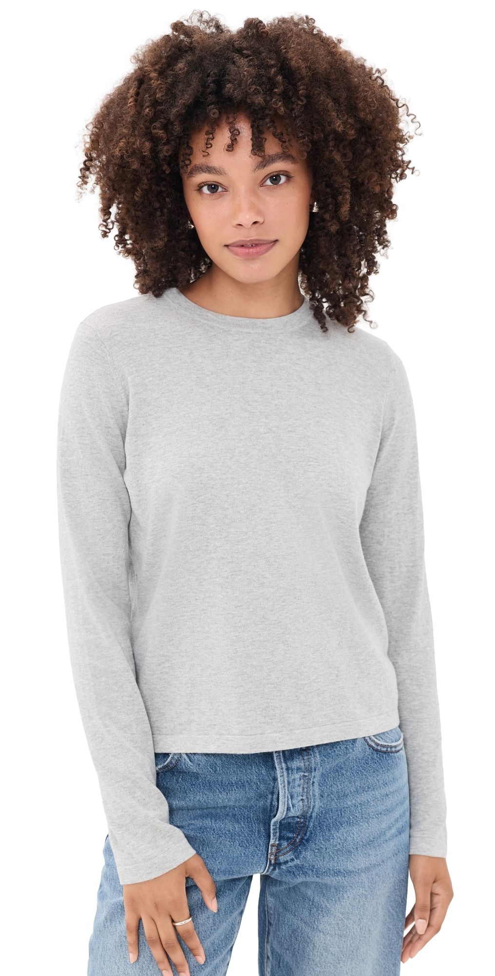 RAILS Cotton Cashmere Long Sleeve Tee Heather Grey S