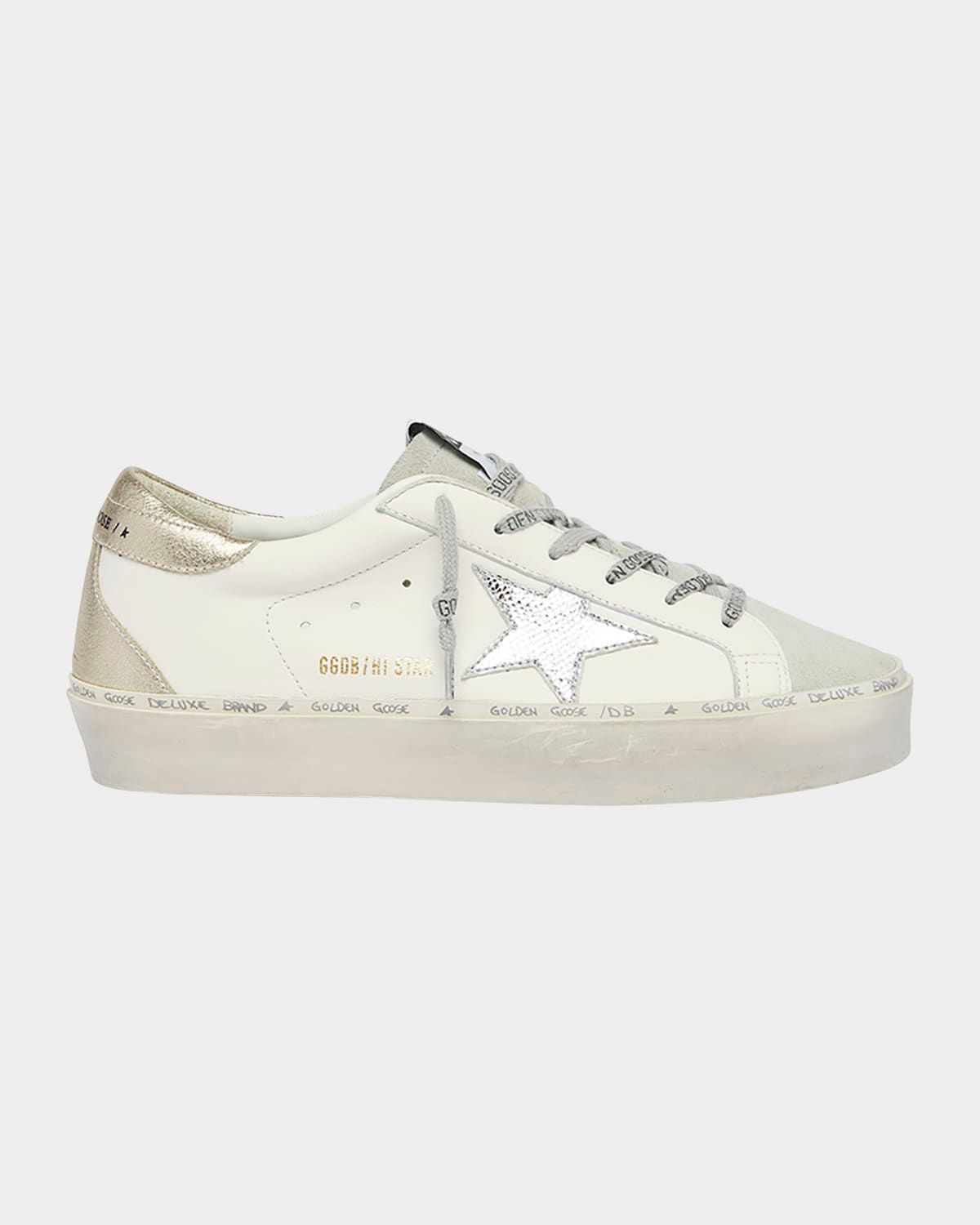 Hi Star Embossed Leather Low-Top Sneakers