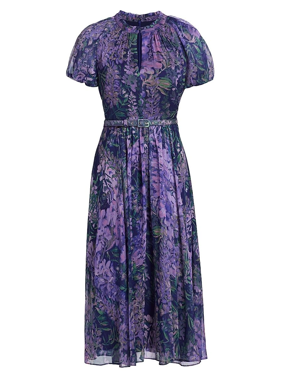 Women's Marisol Botanic Midi Day Dress - Botanic Twilight - Size 16