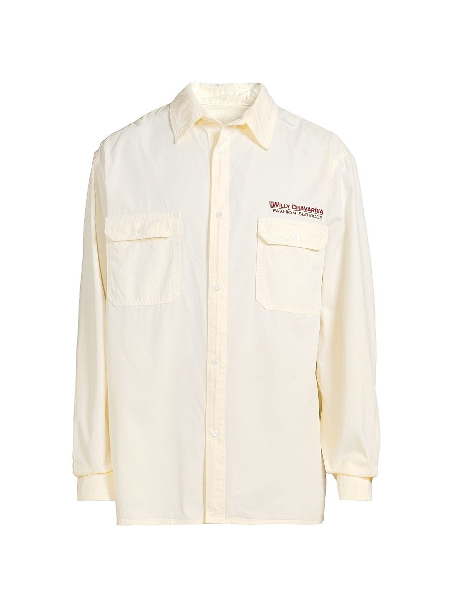 Men's Corcoran Cotton Shirt - White - Size XXL