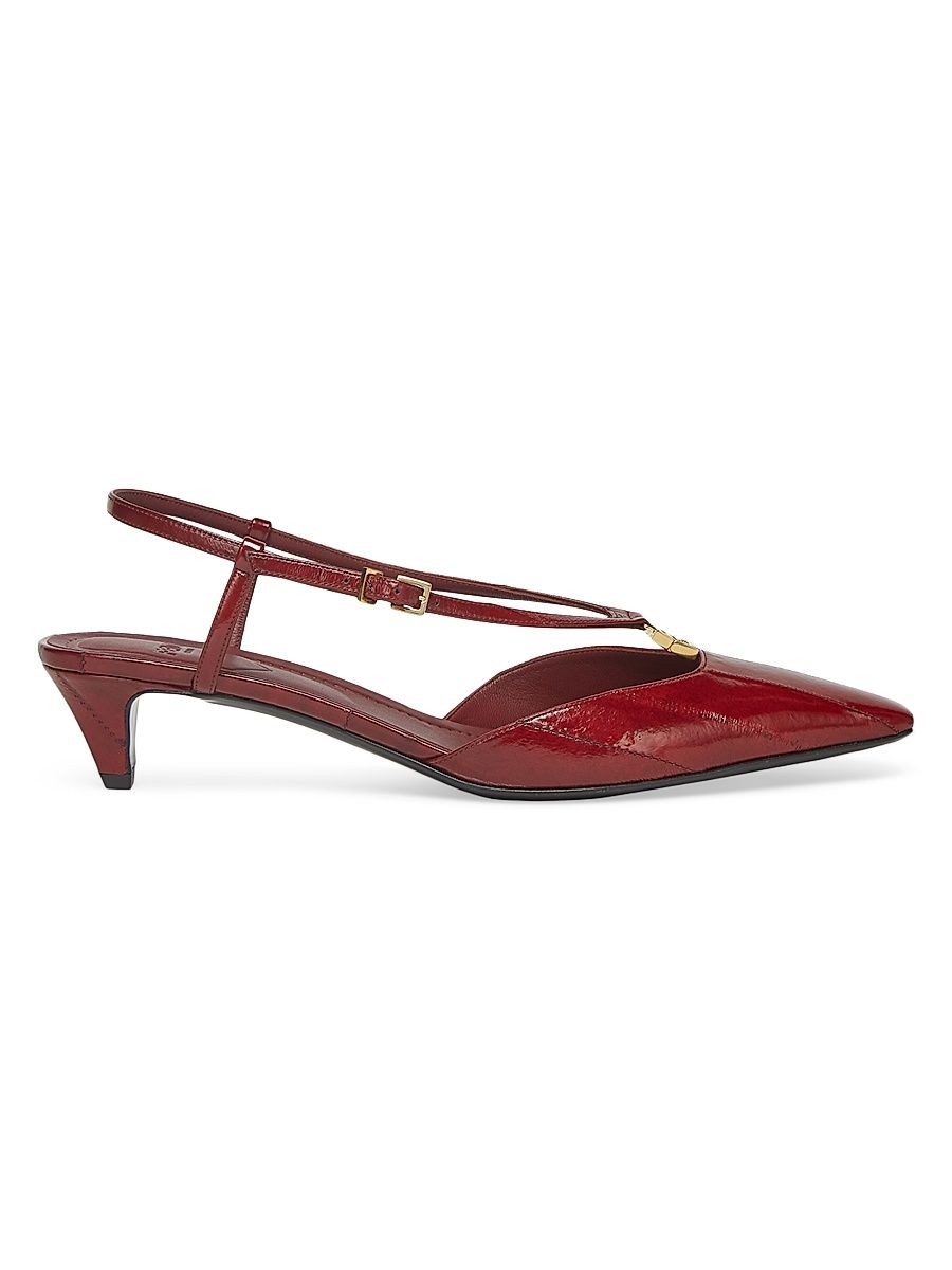Women's Fold 35MM Eel Slingbacks - Wine - Size 10