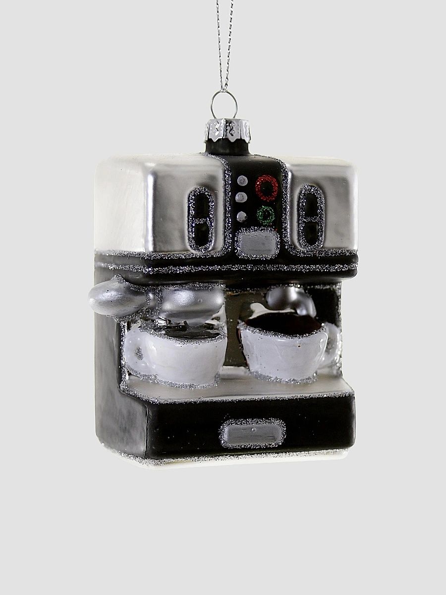 Espresso Machine Glass Ornament