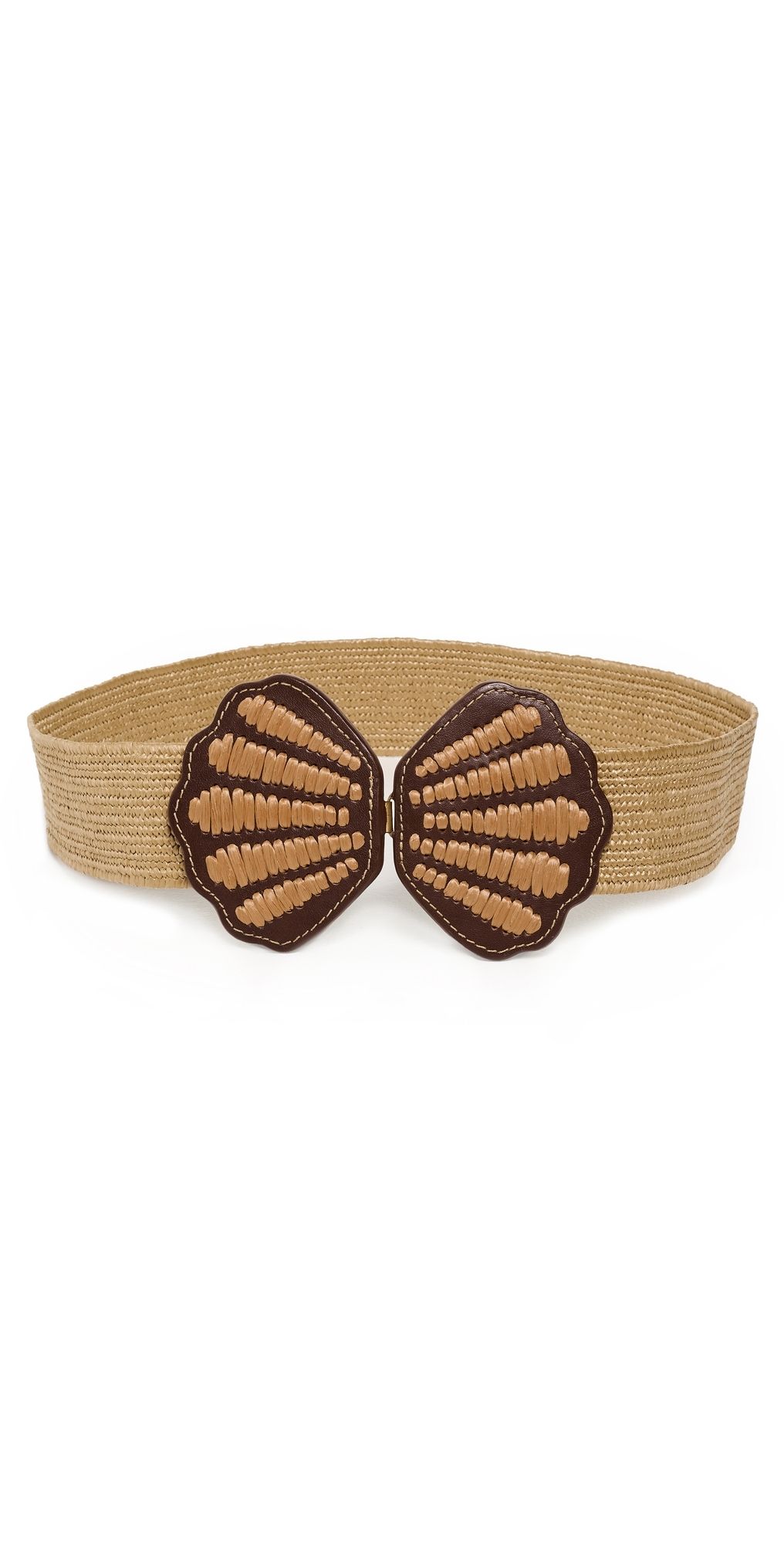 Johanna Ortiz Boho Seashells Belt Sand/Chocolate M