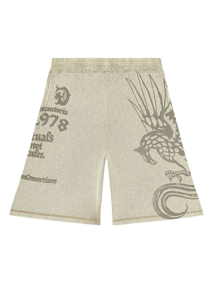 Men's Erry Graphic Cotton-Blend Sweatshorts - Sandy Beige - Size XL