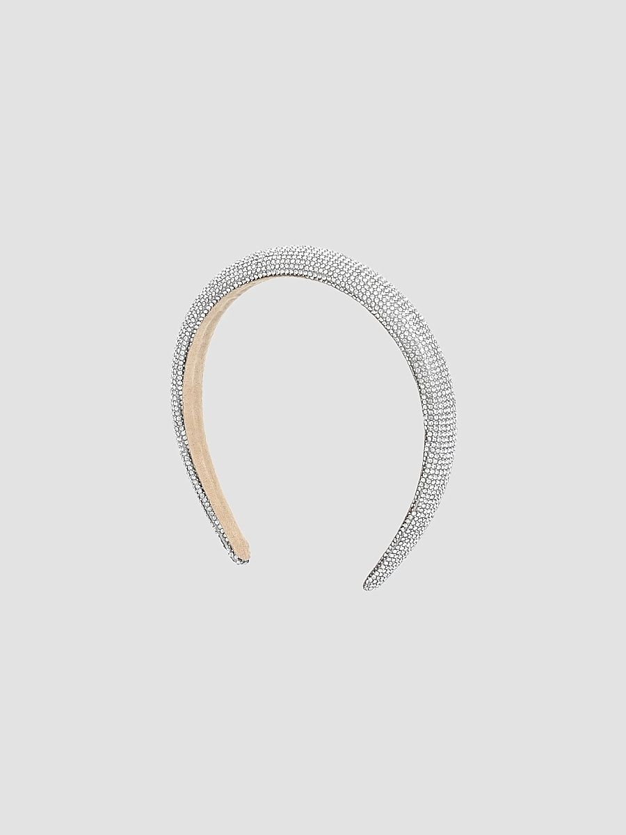 Girl's Crystal Embellished Headband - Silver