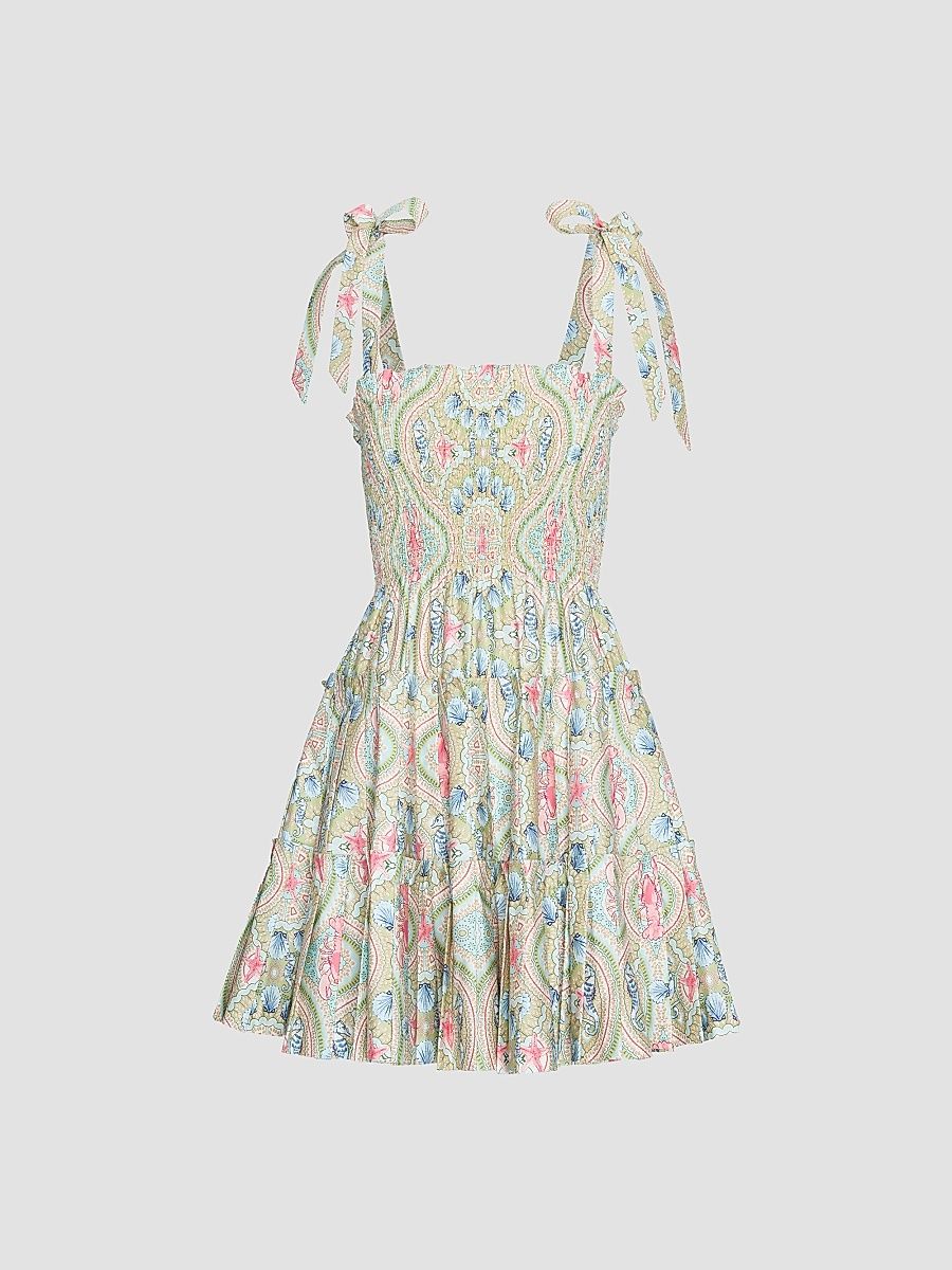 Women's The Ribbon Charlotte Nap Dress - Sea Scroll - Size XXXS