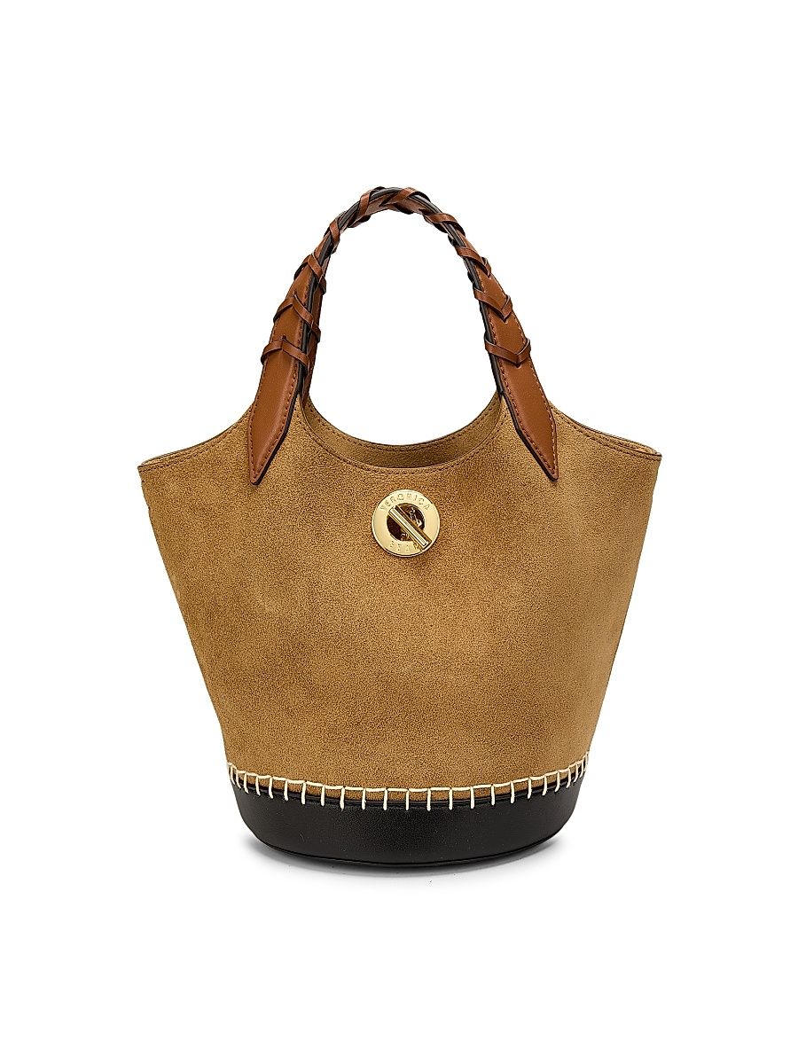 Women's Anchor Colorblocked Suede Bucket Bag - Acorn Multi
