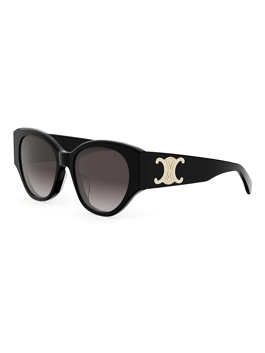 Women's Maxi Triomphe 55MM Butterfly Sunglasses - Shiny Black Gradient Roviex