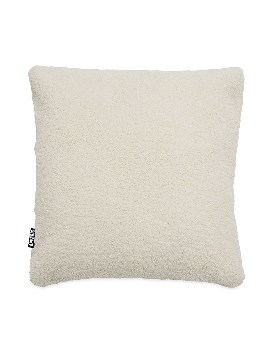 Nitai Faux Shearling Pillowcase - Blanc