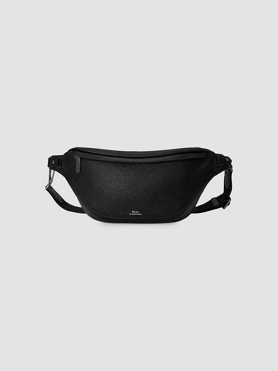 Polo Ralph Lauren Men's Polo ID Pebbled Leather Belt Bag - Black