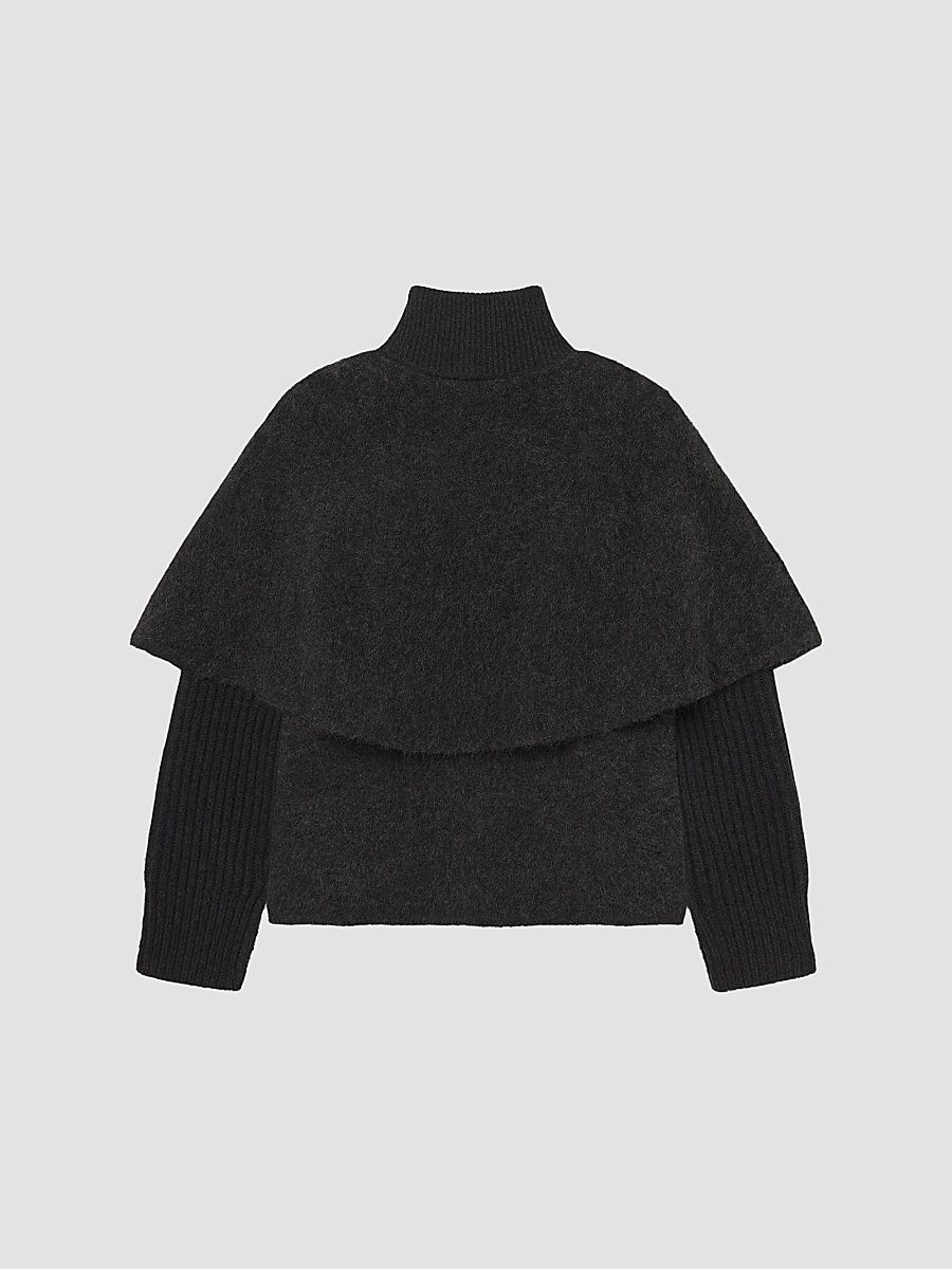 FRAME Women's The Wrap Cape Coat - Grey - Size XL