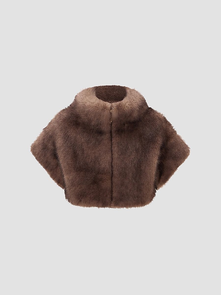 Lyla Grant Women's Sable Bolero Coat - Brown - Size Small