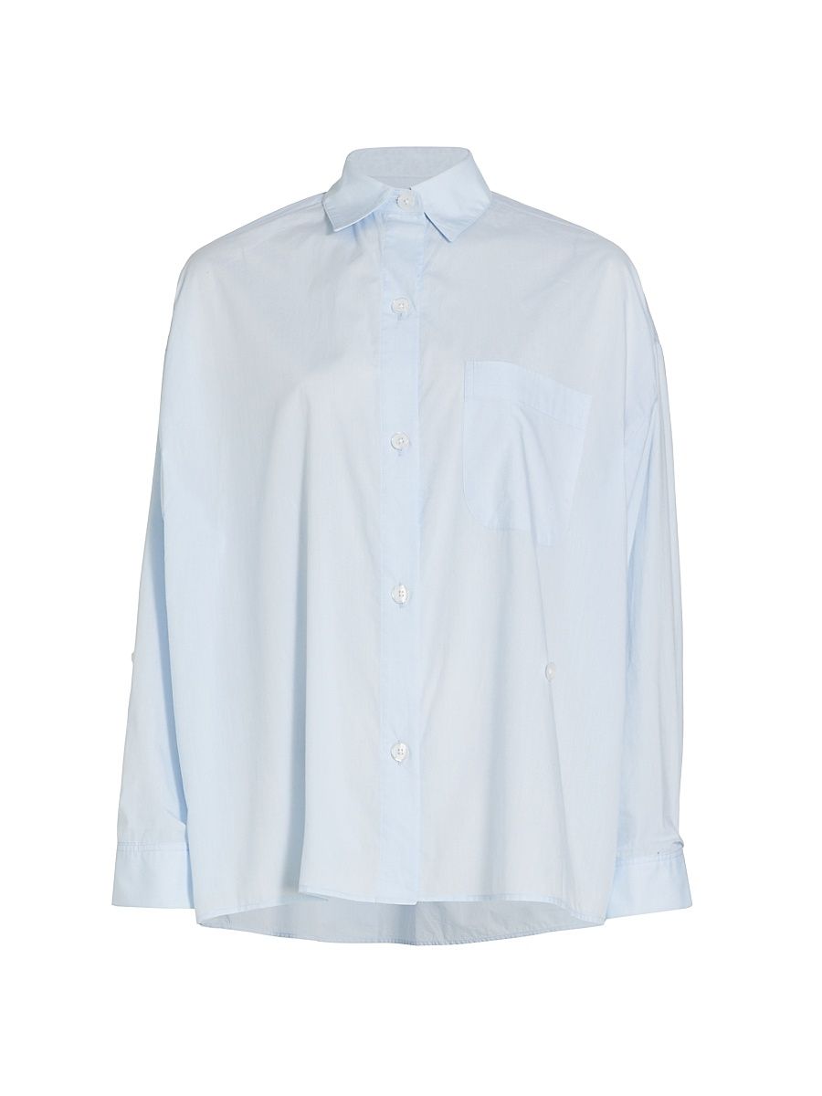 Women's Earl Cotton Shirt - Baby Blue - Size Medium