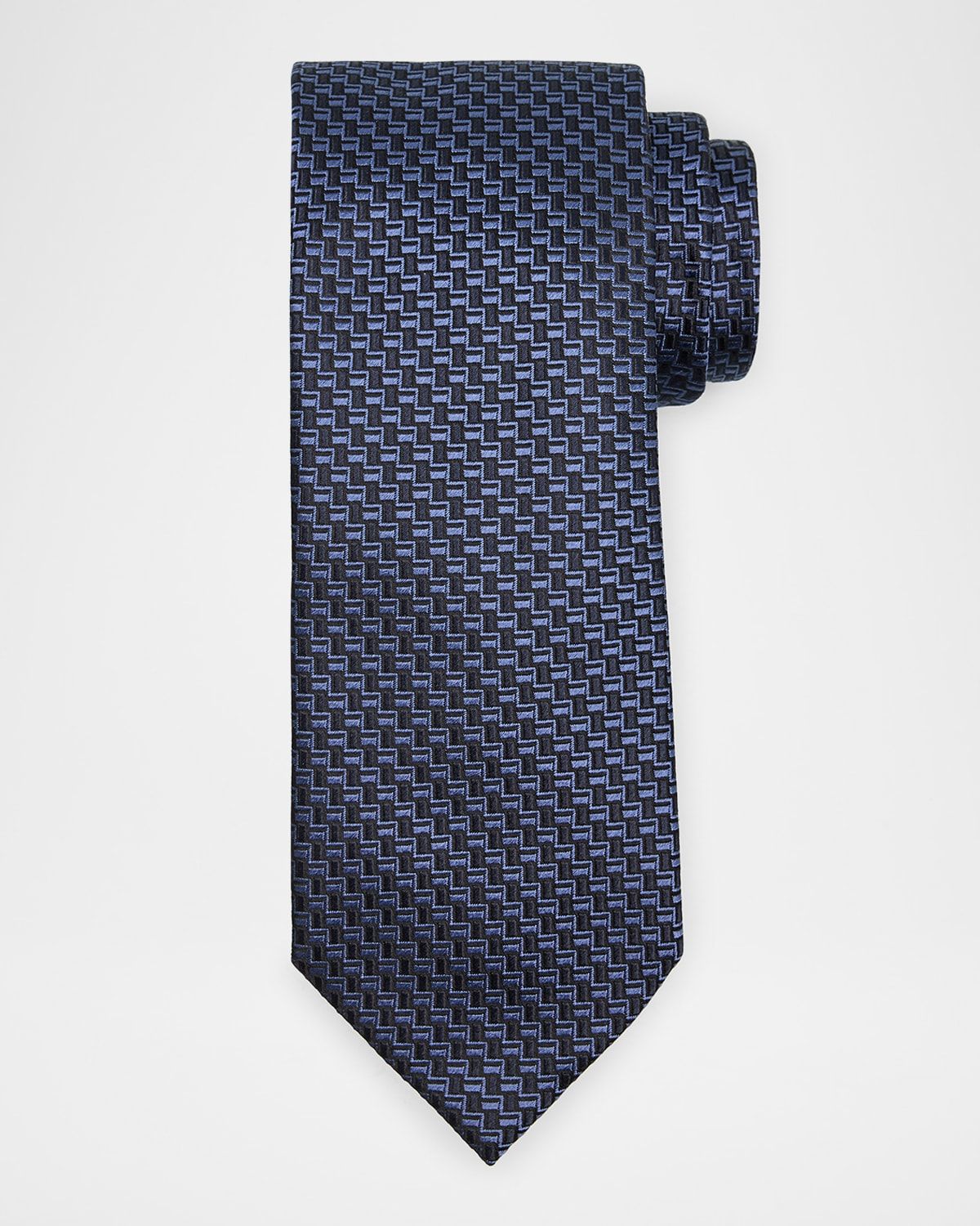 Men & apos;s Bicolor Basketweave Silk Tie